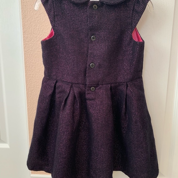 Euc girls black and pink metallic dress size 4T - Picture 2 of 4